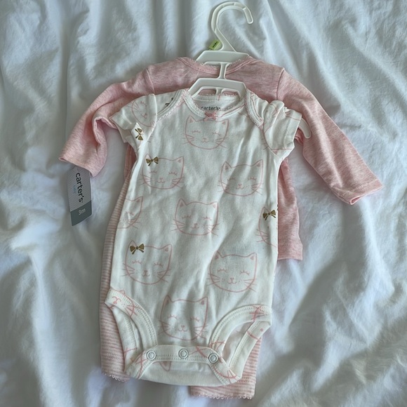 Baby girl 3 month pink outfit kitty new with tags - Picture 2 of 6